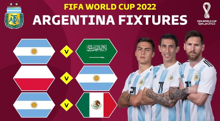 Argentina Schedule & Fixtures for FIFA World Cup 2022