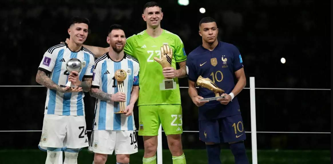 Lionel Messi and Kylian Mbappe shared honours in the award ceremony